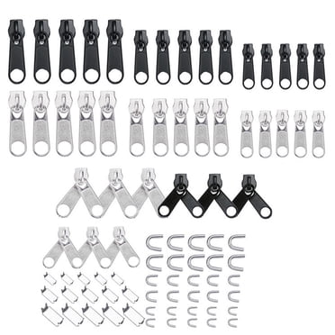 Amdohai 84PCS Zinc Alloy Zipper Repairs Replacement Kit Household Clothing Repairs Kit Travel Bag Tent Clothing