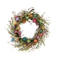 thumbnail image 2 of GUOOL Round Easter Wreath with Pastel Eggs Front Door Spring Pendant Artificial Flower A, 2 of 9