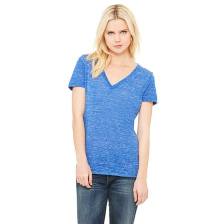 BELLA+CANVAS T-Shirt à Manches Courtes Col en V Profond pour Femmes