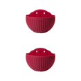 thumbnail image 2 of Youkk Easy To Install Double-layer Plastic Flowerpot For Walls Drainage Flower Pot Claret 2Set, 2 of 6