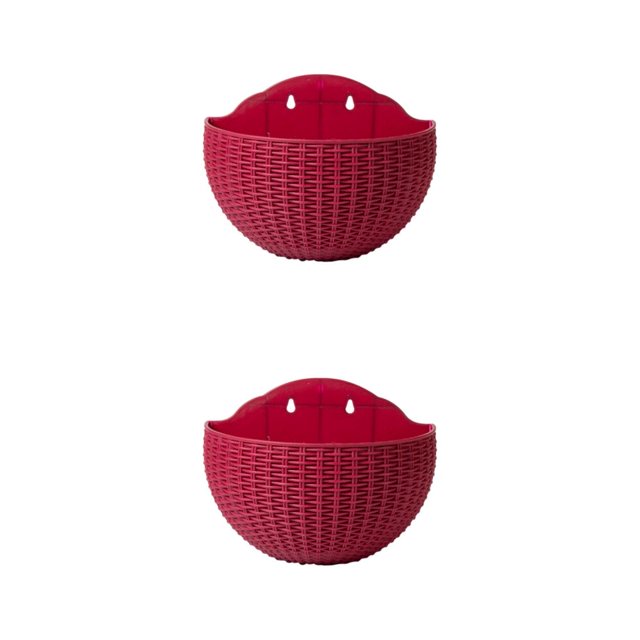kurtrusly Double-layer Structure Plastic Pot With Easy Installation Easy To Install Claret 2Set