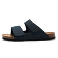 thumbnail image 1 of Mens Cork Sandals Suede Leather Slip on Outdoor Slippers with Adjustable Buckle, 1 of 12