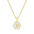 thumbnail image 1 of Colliers, Collier Lettre Coquille Mignonne pour Filles, Pendentifs Pièce pour Filles en Acier Inoxydable Colliers Initiale pour Femmes Bijoux Rond, 1 of 9