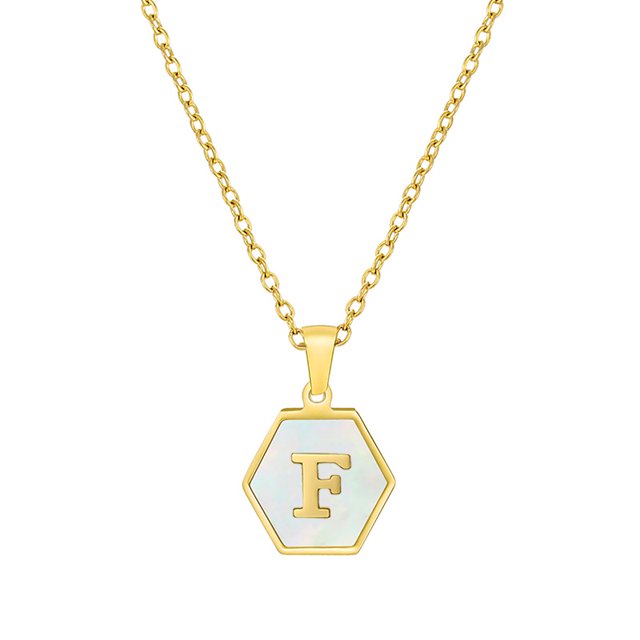 Colliers, Collier Lettre Coquille Mignonne pour Filles, Pendentifs Pièce pour Filles en Acier Inoxydable Colliers Initiale pour Femmes Bijoux Rond