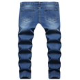 thumbnail image 2 of Men‘s Ripped Skinny Jeans Casual Male Slim Solid Color Long Trousers, 2 of 9