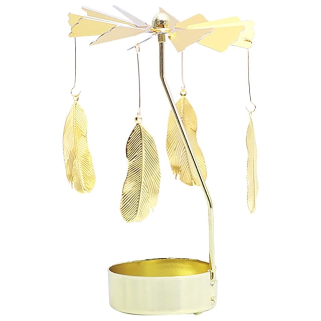 Aromatherapy Candle Holder: Golden Revolving Lantern, Iron Material, Creates Romantic Atmosphere, Ideal Gift