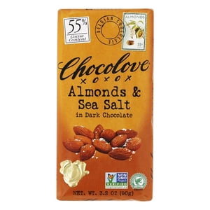 Chocolove - Amandes de la barre de chocolat noir & Sel de mer - 3.2 oz.