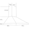 thumbnail image 4 of Ancona Pyramid with Rim Stainless Steel 450 CFM Wall Mount Range Hood, 30-Inch, 4 of 6