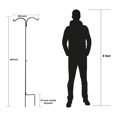 thumbnail image 4 of Ashman Premium Steel Ground Stake Shepherd's Hook 65 Inch Dual Sided, Black, 4 of 7