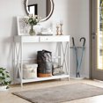 thumbnail image 2 of HOMCOM Table Console, Table d'Entrée Étroite avec Tiroir et Tablette de Rangement, 2 of 10