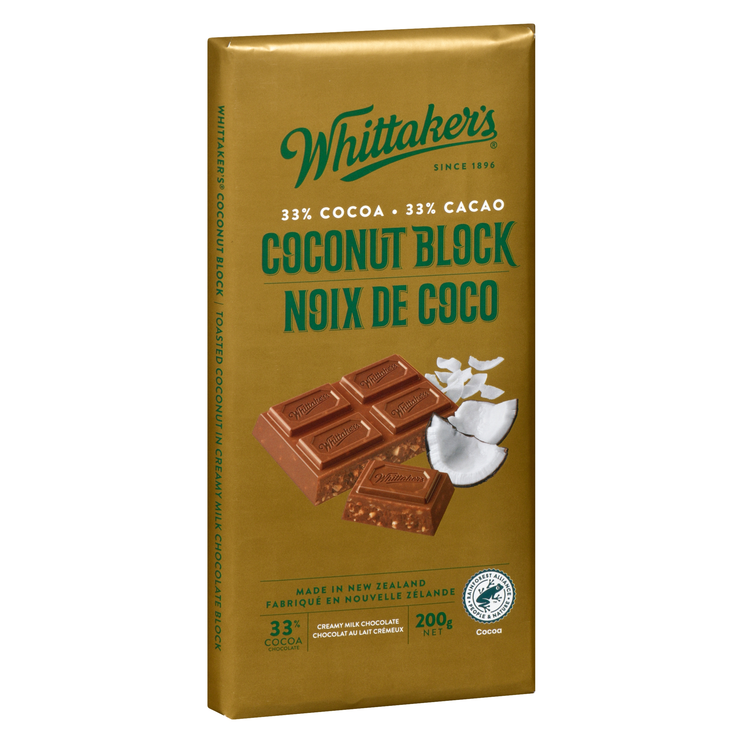 Bloc de noix de coco Whittaker, 200 grammes