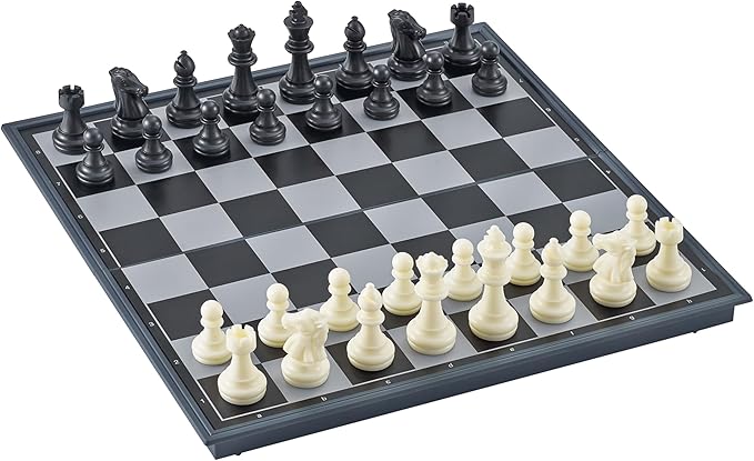 Tradeopia Classiques Magnétiques – Jeu Magnétique 3 en 1 Échecs, Dames & Backgammon de 12 pouces