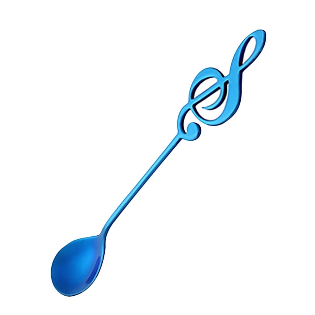 Agiferg Music Stainless Steel Spoon Dessert Spoon Teaspoon Music Bar Spoon