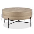 thumbnail image 4 of Bouclair Taupe Veneer and Metal Coffee Table, 4 of 10