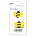 thumbnail image 1 of LA VOGUE Shank Button - Bee, 31 mm (1.22 in) (Metallic Motif), Yellow, 1 of 5