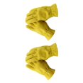 thumbnail image 4 of Youkk Yellow Cowhide Leather Racing Motorcycle Biker Gloves Enhanced Grip and Comfort M 2Set, 4 of 6