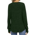thumbnail image 4 of yoeyez Tunique en Tricot pour Femmes, Chandails à Manches Torsadées Patchwork, Col Ras du Cou Raglan, Chemises à Manches Longues, Hauts Mode Automne 2024, Vert, TG, 4 of 6