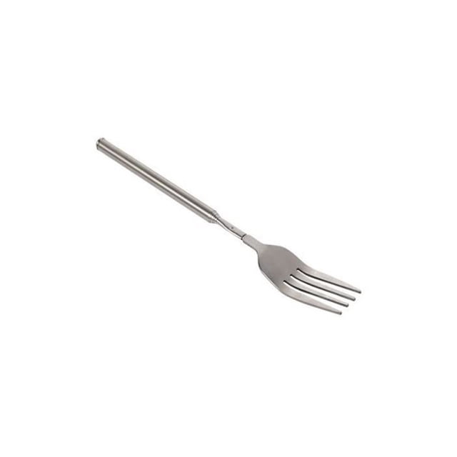 TIELUTT Fourchette Extensible Fourchette Télescopique en Acier Inoxydable Fourchette Extensible Réglable Fourchette Extensible de 8,7 à 25,6 Pouces Fourchette de Camping Rétractable Cure-Dents Longue Bâtonnet de Hot-Dog Bâtons de Brochettes en Bois Mini Extérieur
