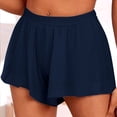 thumbnail image 2 of Timegard Shorts for Women Elastic Waisted Ruched Comfy Solid Color Shorts Summer Casual Loose Shorts, 2 of 6
