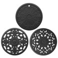 thumbnail image 1 of Silicone Trivets for Hot Pots and Pans Silicone Trivet Mat Set with 3 Carved Patterns Hot Pot Holder Hot Pads Kitchen Pans and Pots Set Hot Pads Pot Holders, 1 of 6