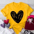 thumbnail image 2 of Plebaso T-Shirts pour Femmes à Imprimé Cœur, Col Rond, Coupe Ample, T-Shirts Décontractés à Manches Courtes, T-Shirts Graphiques pour Femmes, 2 of 4