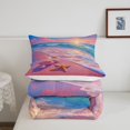 thumbnail image 4 of YST Starfish Shell Comforter Set Summer Ocean Beach Landscape Bedding King,Romantic Style Bedding Comforter Sets 2 Pieces Quilt Room Home Decor, 4 of 6