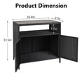 thumbnail image 2 of BeesClover Armoire de Rangement Extérieure en Rotin, Armoire Extérieure avec Compartiment Ouvert, Buffet Imperméable Table de Bar de Patio, Buffet en Osier à 2 Portes, Bar Extérieur pour Patio Jardin Cour Arrière au Bord de la Piscine, 2 of 7