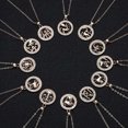 thumbnail image 2 of PVCS Twelve Constellation Pendant Elegant Gold Tone Chain Necklaces Letter Horoscope, 2 of 2