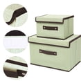 thumbnail image 3 of EGNMCR Foldable Storage Box With Lid 2pcs (large + Small) Fabric Storage Box With Lid, Closet Storage Box, Room Organization, Office Storage, Toy Storage,, 3 of 6