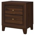 thumbnail image 4 of Welsley 2-drawer Nightstand Bedside Table Walnut, 4 of 15