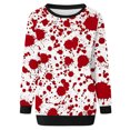 thumbnail image 4 of 2023 Chandail de Mode pour Femmes Rabais de 50 % Liquidation Femmes Décontracté Manches Longues Col Rond Hauts Blouse Ample Chandail à Imprimé d'Halloween Graphique, 4 of 6