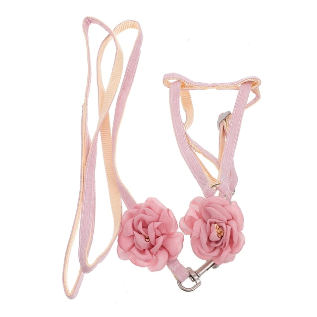 Shisuyan Adjustable Cat Harness Soft Cotton for Pet Leash Pink 1Pcs