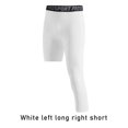 thumbnail image 1 of One Leg Compression Tights Full Length for Basketball Single Leg Long Pants Sports Base Layer Leggings Black L, 1 of 6