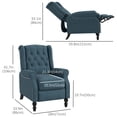 thumbnail image 3 of HOMCOM Manual Reclining Sofa with Wingback Design Armrests for Living Room, 3 of 10