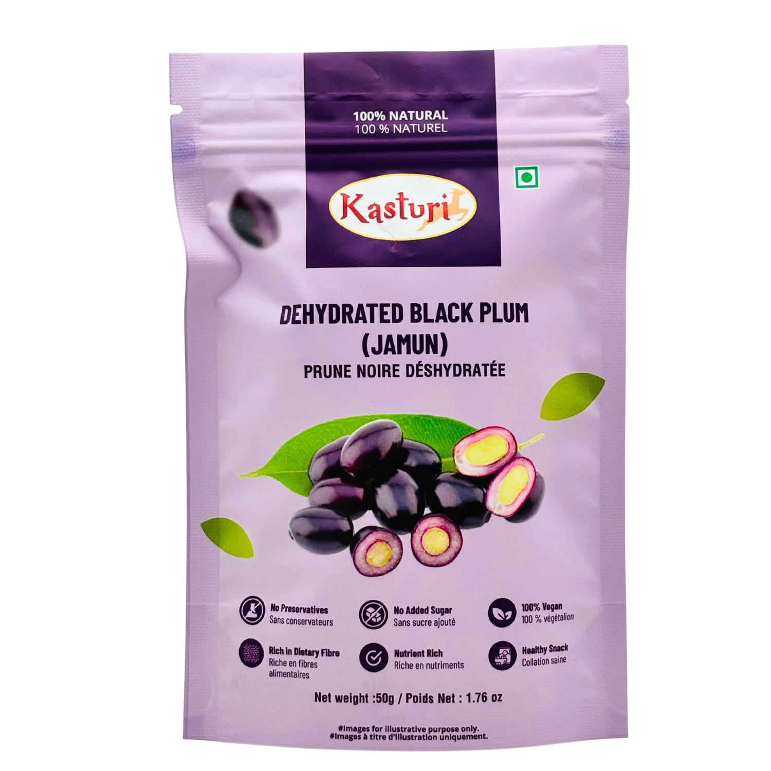Kasturi 100% Natural Dehydrated Jamun (Java Plum) 50g