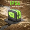 thumbnail image 4 of Laser Level with 2 Plumb Dots - Huepar 2 Plumb Points and 2 Cross Line Alignment Laser Level Tool with 180&deg; Wide Angle, 2 In 1 Multi-Use Green Pl, 4 of 9