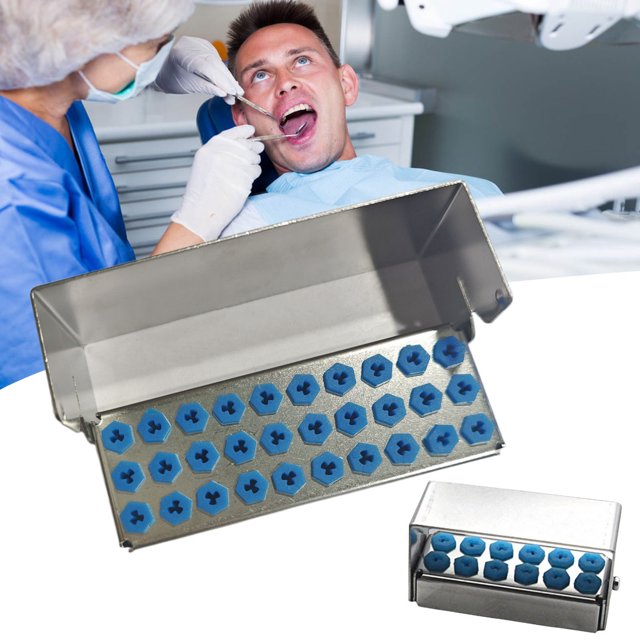 Boîte d'Organisation Autoclavable pour Burres Dentaires à 8/12/30 Trous avec Couvercle, Porte-Embouts, Boîte de Stérilisation, Bloc Étui, Support de Rangement pour Instruments, Boîte de Désinfection