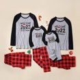 thumbnail image 2 of DPTALR Christmas Child Printed Blouse Tops+Pants Xmas Family Matching Pajamas Set, 2 of 9