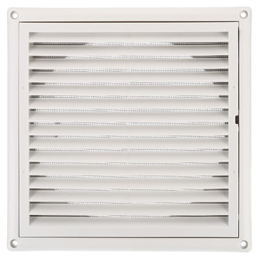 Uxcell Dryer Vent Cover Exterior Wall Exhaust Vent Air Grille Louvered Screen Mesh ABS Plastic for HVAC Kitchen Bathroom 8"
