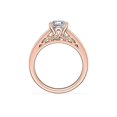 thumbnail image 2 of 1.00 Carat Excellent Asscher Cut Real Diamond Latest Design Solitaire Engagement Ring for Ladies Solid 14K Rose Gold Size 7.5, 2 of 7