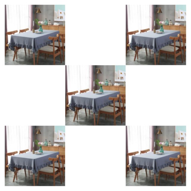 Baohd Durable And Easy To Wash Tablecloth With Vintage Style Rectangular Table Tablecloth Cotton Dining Tablecloth Table Cover gray 100*140CM 5Set