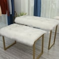 thumbnail image 4 of Soft Plush Non-Slip Area Rug - 40x40cm Polyester Carpet for Living Room, Bedroom, Room - Machine Washable, Beige/Silver/White Options, 4 of 6