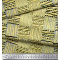 thumbnail image 3 of Soimoi Yellow Modal Satin Fabric Geometric African Print Fabric by the Yard 42 Inch Wide, 3 of 3
