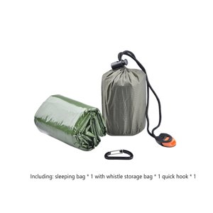 Langgg Outdoor Sleep Bag Thermal Adults Sleeping Sack Camping Backpacking Foldable Envelope Aluminum Film Pad Tourist 200x90cm Without Bag Without Bag