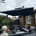 thumbnail image 2 of Purple Leaf Parasol de Patio Extérieur 10 Pi - Design Déporté à Bras Déporté avec Rotation à 360°, Parasol de Marché Carré Gris pour Terrasse, Piscine et Jardin, 2 of 15