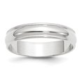 thumbnail image 1 of 10K White Gold 5mm Light Weight Milgrain Half Round Band Size 7, 1 of 3