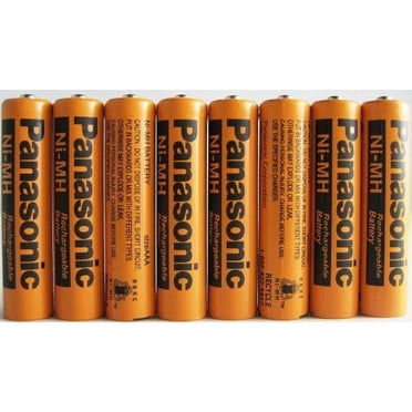 8 Pack Panasonic NiMH AAA Rechargeable Battery for Cordless Phones