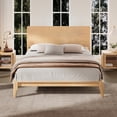 thumbnail image 2 of MODERNLUXE Full Size Bamboo Platform Bed, Mid-Century Bed Frame with Tall Headboard & Wood Slat Support, No Box Spring Needed, Easy Assembly,Natural, 2 of 9