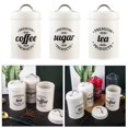 thumbnail image 1 of fastboy Ensemble de Boîtes de Rangement Alimentaire de Cuisine 3 Pcs Café Thé Sucre Blanc, 1 of 8