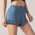 thumbnail image 2 of Timegard Running Shorts for Women Elastic High Waist Trackshorts Workout Shorts with Zipper Pockets, 2 of 4